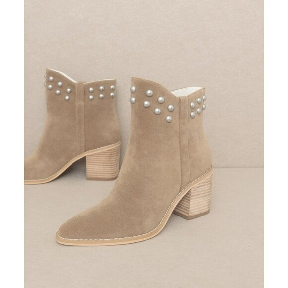 OASIS SOCIETY Alofi - Studded Collar Booties - Picture 4 of 16